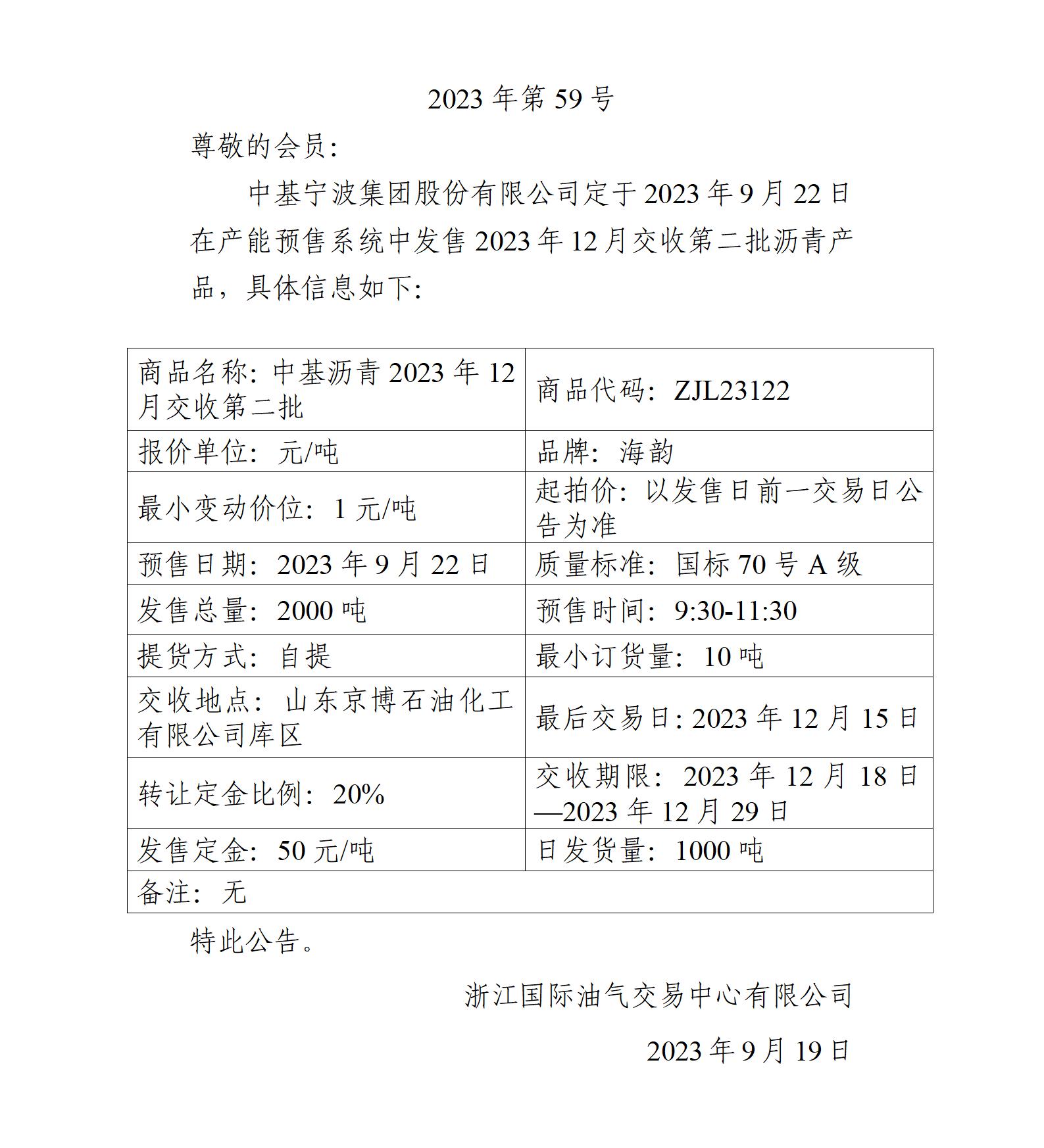 关于中基宁波集团股份有限公司预售2023年12月交收第二批沥青产品的公告_01.jpg