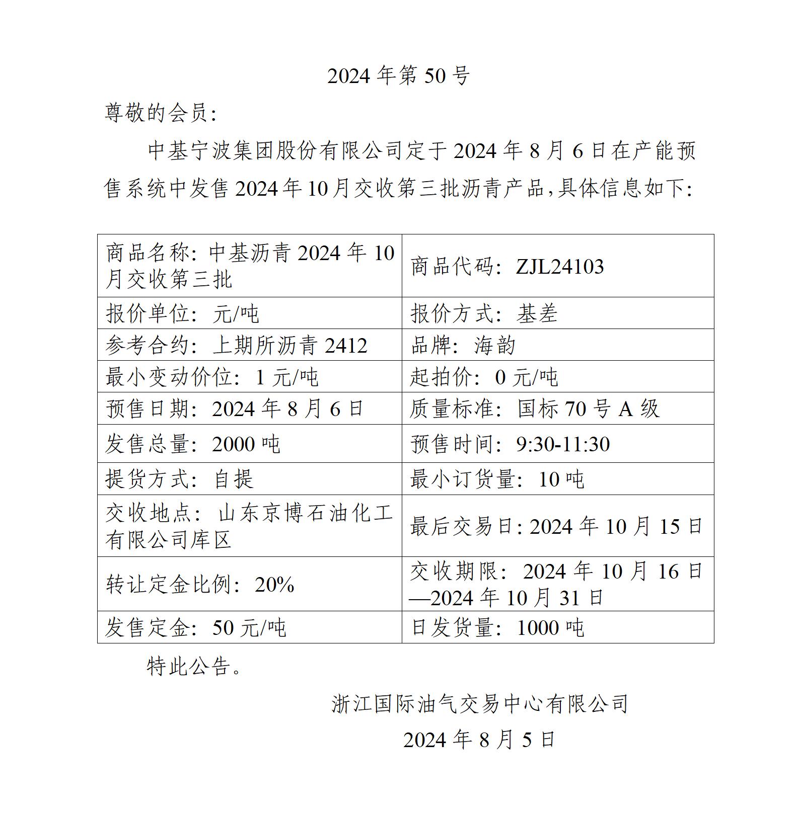 关于中基宁波集团股份有限公司预售2024年10月交收第三批沥青产品的公告_01.jpg