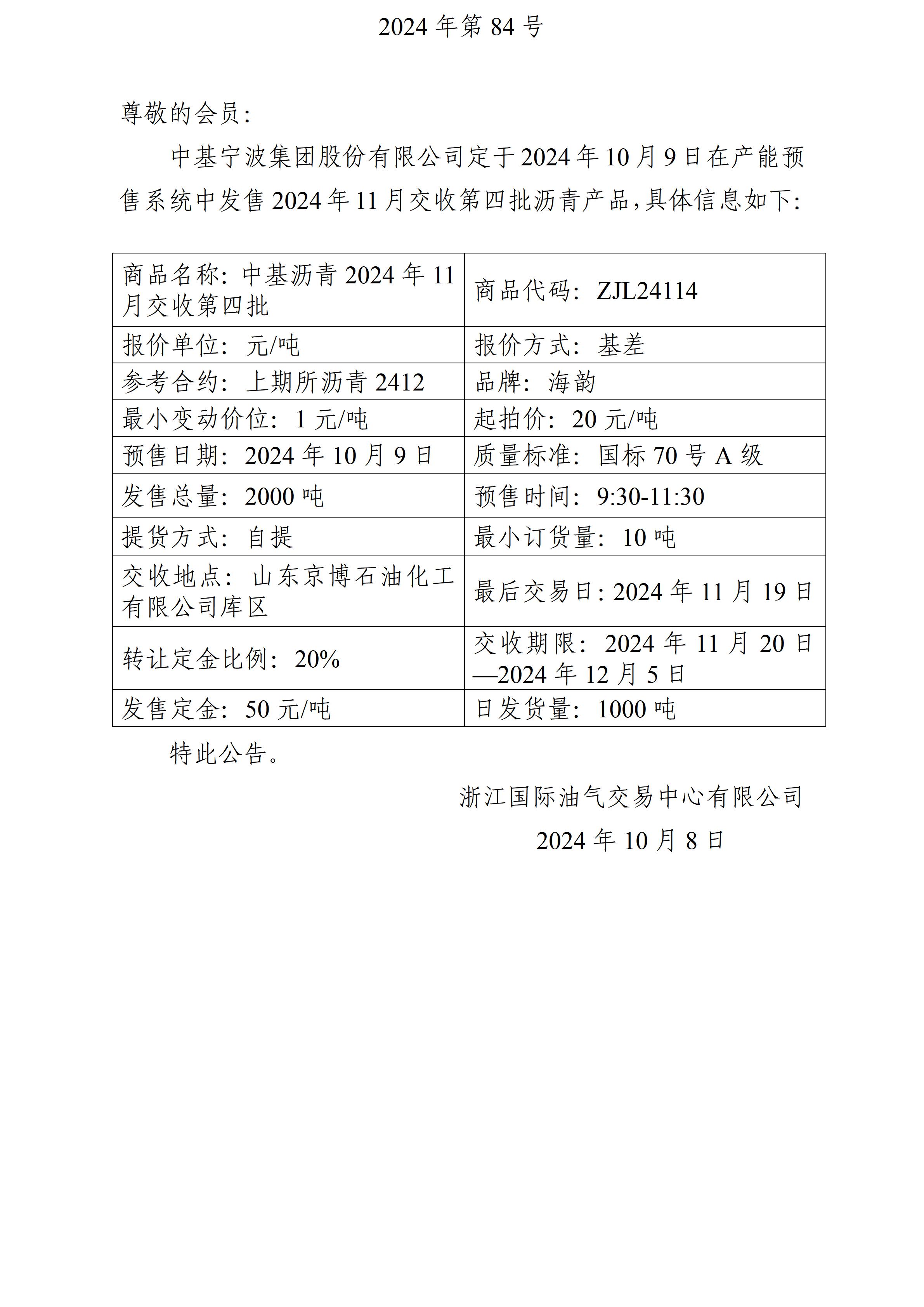 关于中基宁波集团股份有限公司预售2024年11月交收第四批沥青产品的公告_01.jpg